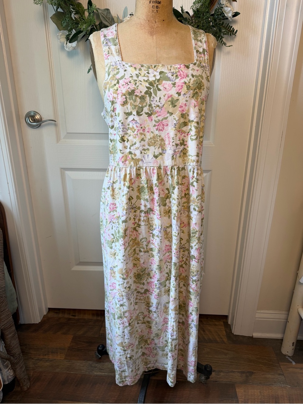 Vintage Adrienne Vittadini Floral Cotton  Dress – Cottagecore – Size petites M